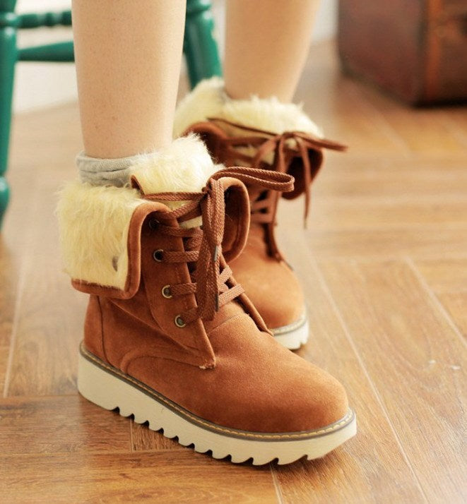 Frosted fur boots snow boots