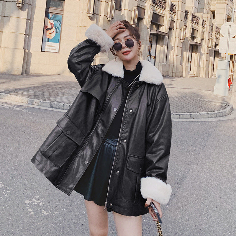 Motorcycle Jacket Plus Fleece Padded Jacket