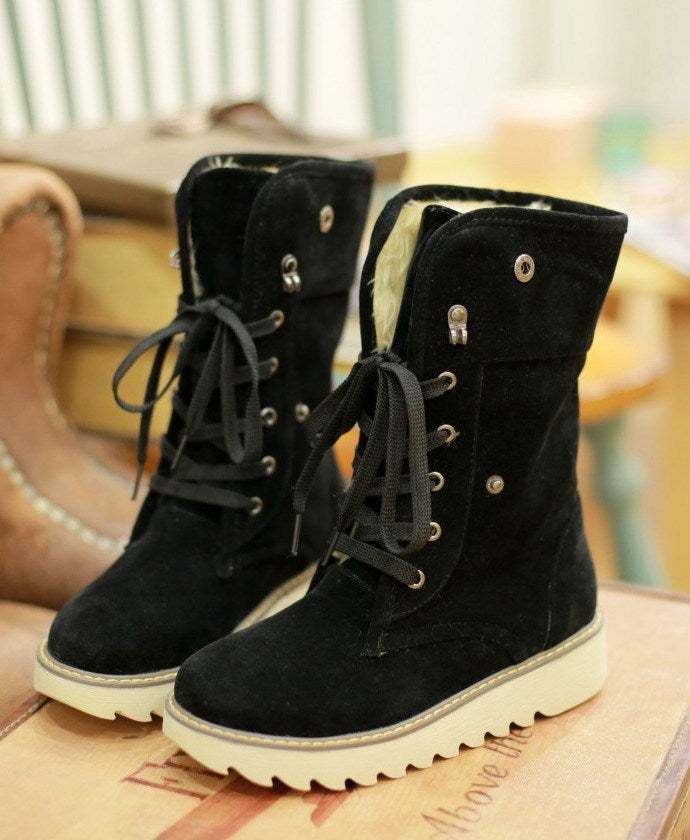 Frosted fur boots snow boots