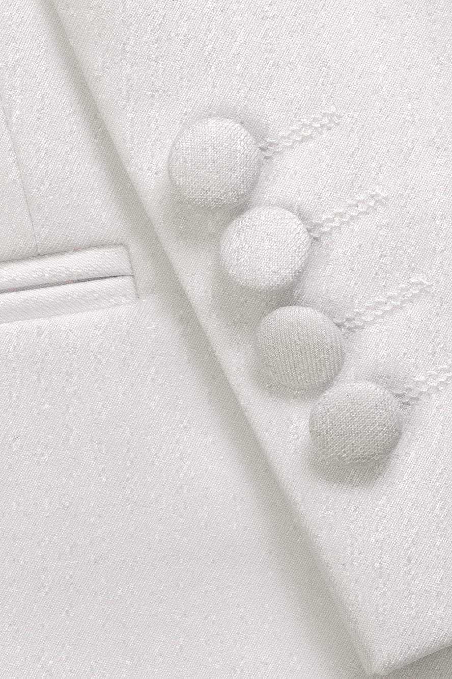 "Crew" White Tuxedo Jacket Shawl (Separates)