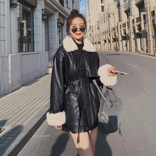 Motorcycle Jacket Plus Fleece Padded Jacket