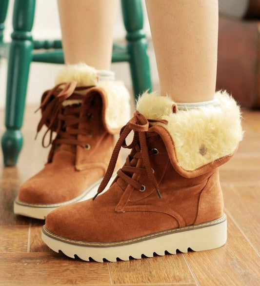 Frosted fur boots snow boots