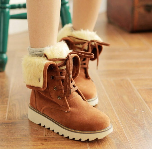 Frosted fur boots snow boots