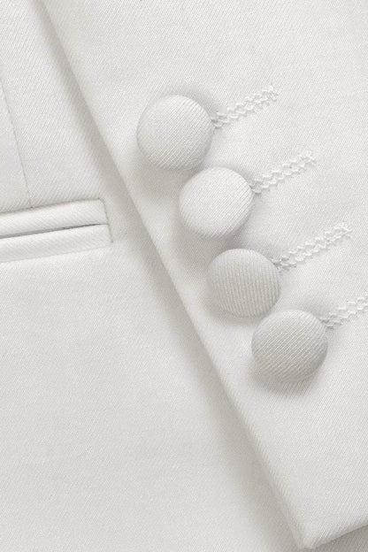 "Crew" White Tuxedo Jacket Shawl (Separates)